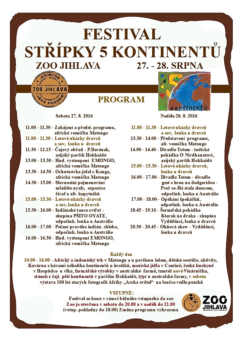 stripky 5 kontinentu 2016 program